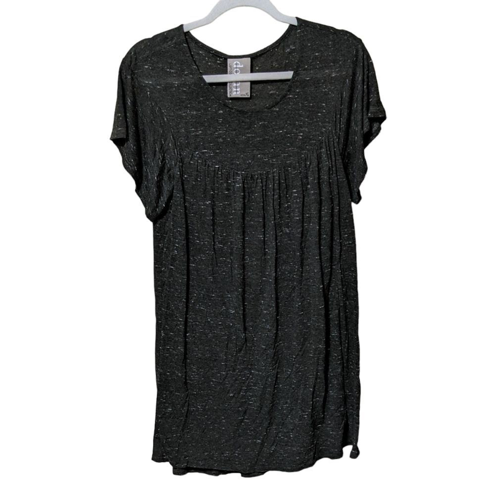 NWOT Dolan speckled dolman sleeve black white tunic dress size XS petite